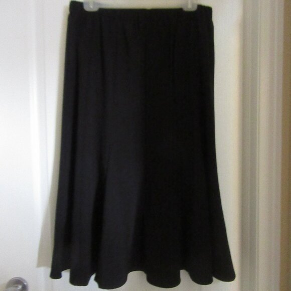 Ladies Size 12 Elastic waist skirt Black Tan Jay - Picture 1 of 8